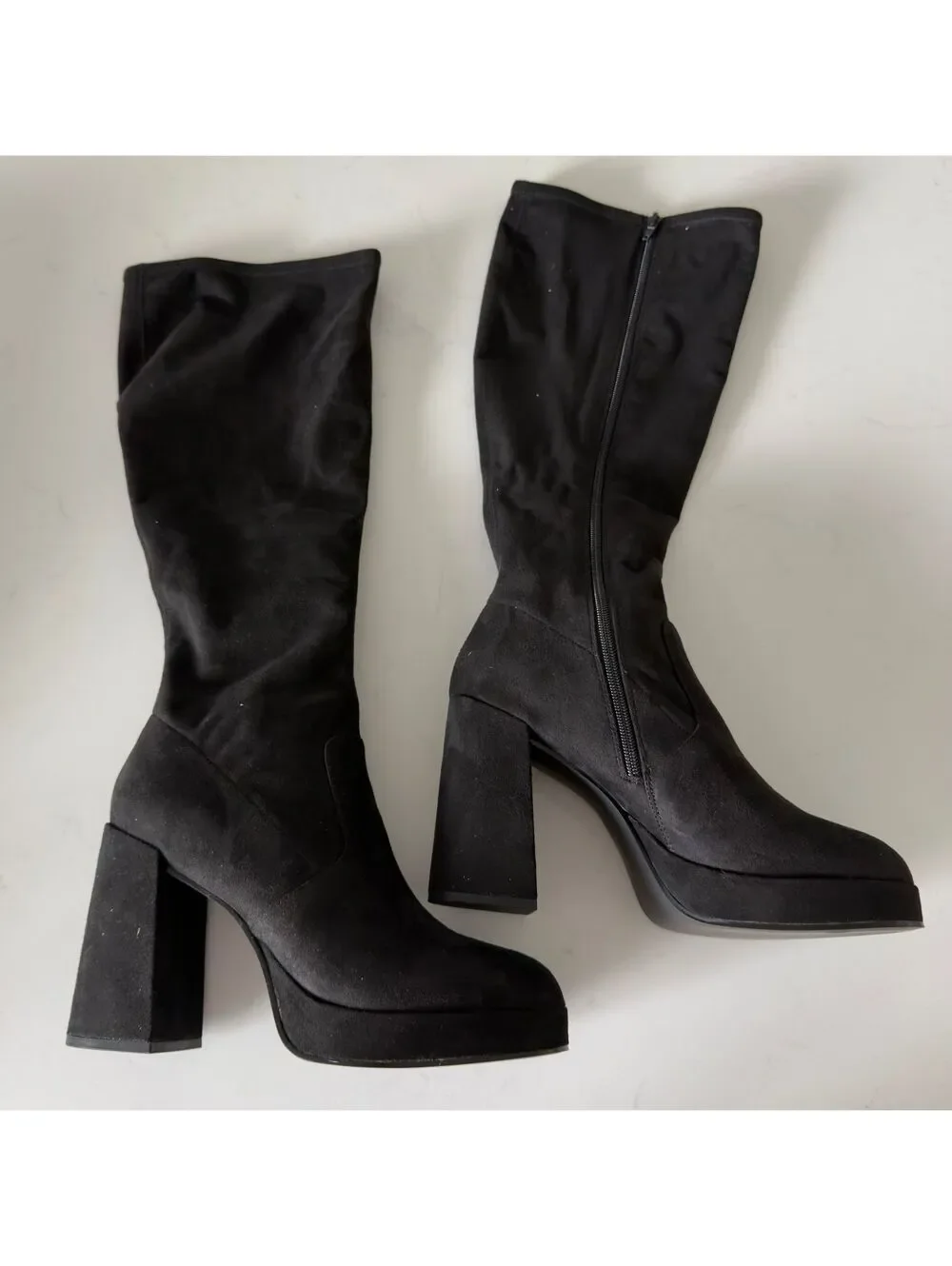 Steve Madden Black Twain Knee Length Boots Women Size 9.5